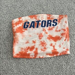 PINK Victoria's Secret Orange Tie-Dye Tube Top